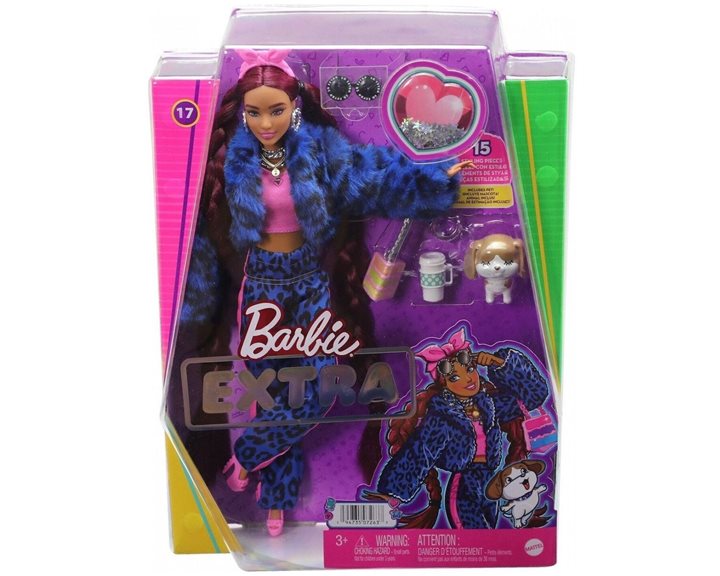 Mattel Barbie Extra - Blue Leopard Track Suit