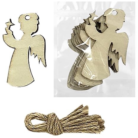 Στολίδι Ξύλινο Αγγελάκι 7x4cm Xmasfest 1133228
