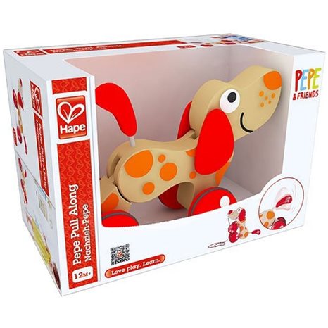 Hape Push & Pull Ξυλ.Συρόμενο Σκυλάκι Walk-A-Long Puppy/Fsc 0401.E0347B-E0352A