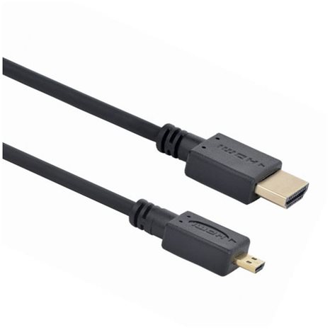 CABLEXPERT HDMI MALE TO MICRO D-MALE BLACK CABLE WITH GOLD-PLATED CONNECTORS 4.5M