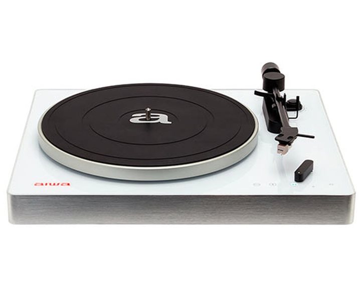 AIWA PREMIUM BELT-DRIVE TURNTABLE WITH PHONO PRE-AMP WHITE