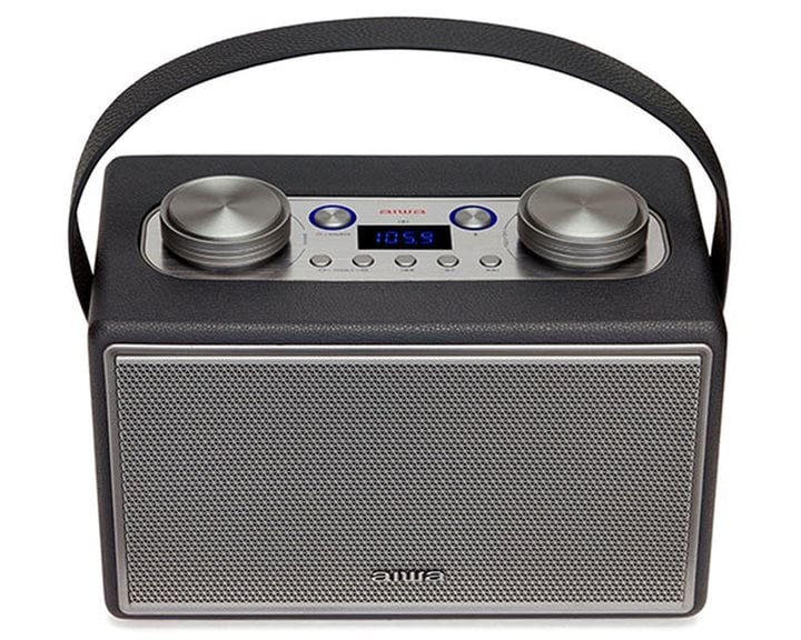 AIWA LEATHERETTE PORTABLE BLUETOOTH SPEAKER RMS 50W WITH MIC/GUITAR INPUT