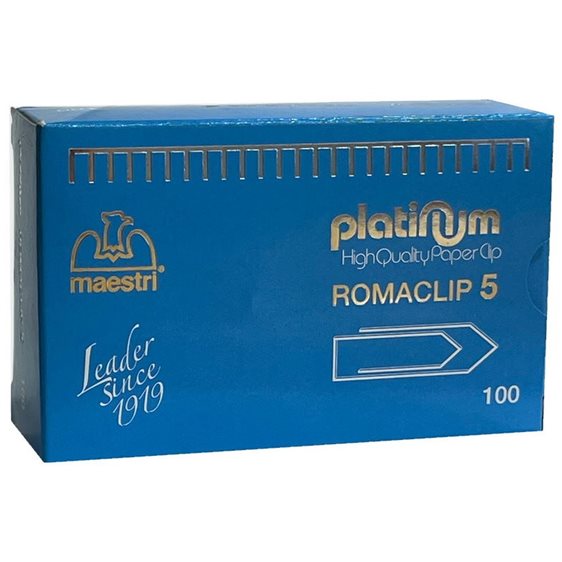 Συνδετήρες Romaclip No5/100 Platinum