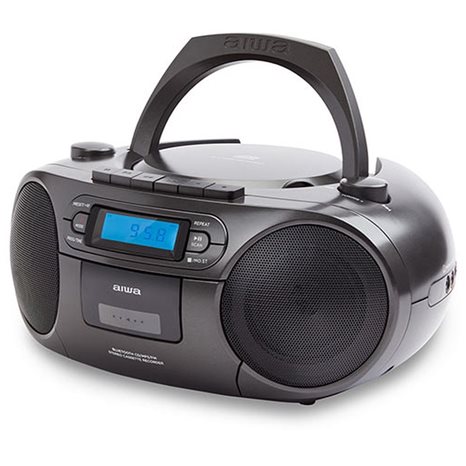 AIWA PORTABLE CD/MP3/USB/TAPE/BT WITH FM PLL RADIO BLACK