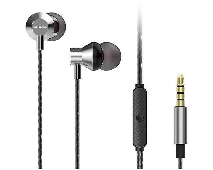 Aiwa Stereo 3,5mm In-Ear With Remote And Mic Silver