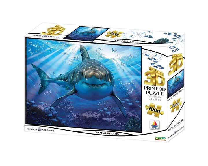 Παζλ 3D Howard Robinson 1000τμχ. Great White Shark 16001