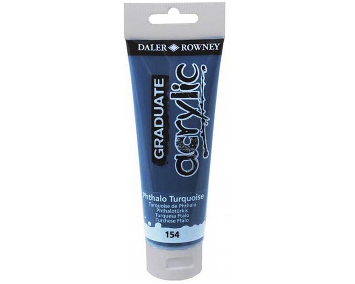 Aκρυλικό χρώμα Daller Rowney 120ml 154 PHTHALO TURQUOISE 123120154