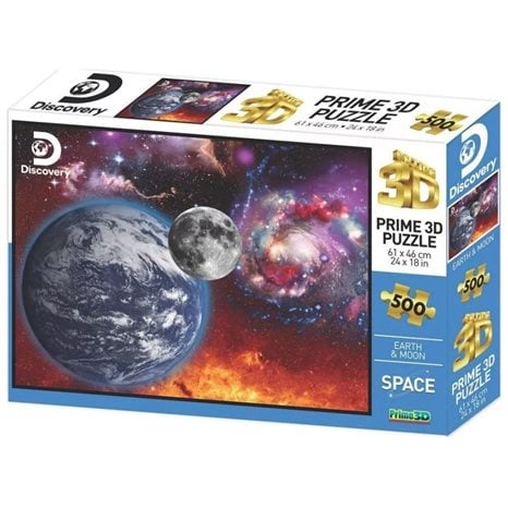 Πάζλ Prime 3D Earth and Moon 500τεμ.10081