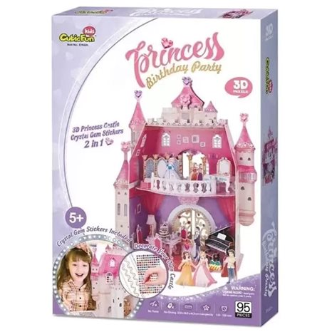 Πάζλ Cubic Fun Princess Birthday Party 3D 95Τεμ. E1622h