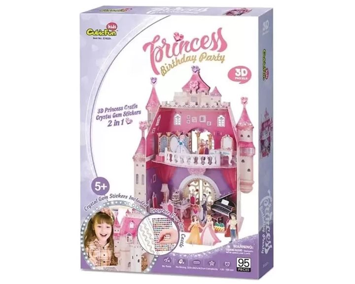 Πάζλ Cubic Fun Princess Birthday Party 3D 95Τεμ. E1622h