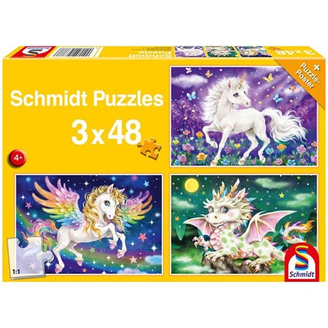 Πάζλ Schmidt Μυθικά Πλάσματα 3x48pcs για 4+ Ετών 56377