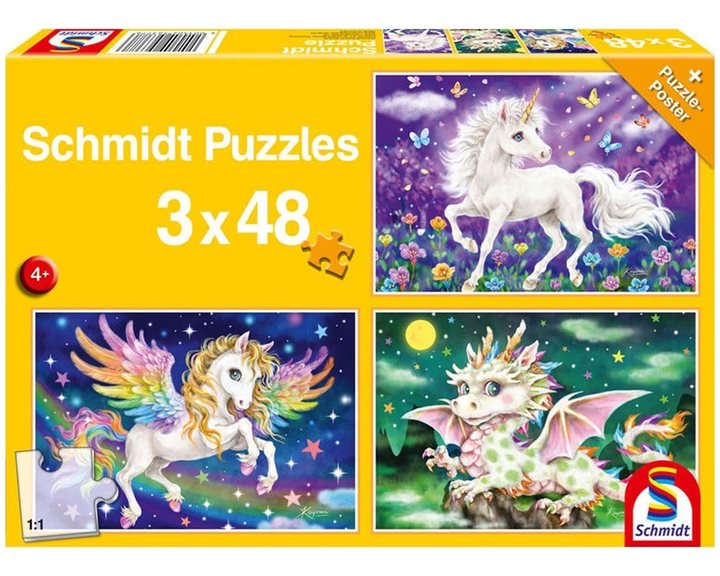 Πάζλ Schmidt Μυθικά Πλάσματα 3x48pcs για 4+ Ετών 56377