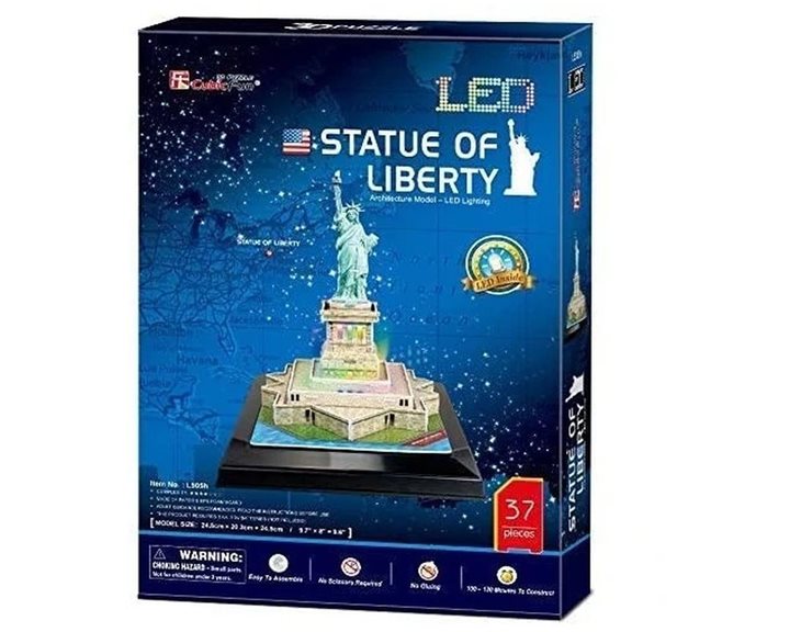 Πάζλ Cubic Fun  Άγαλμα Της Ελευθερίας Στη Νέα Υόρκη Των ΗΠΑ 3D Led L505H