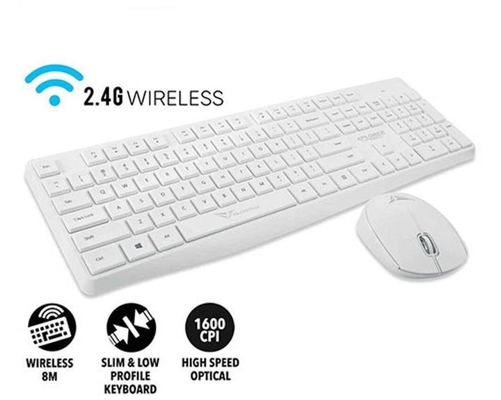 Alcatroz Wireless Keyboard & Mouse Xplorer Air 6600 White