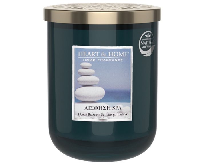 Κερί Heart & Home Αίσθηση Spa Γλυκιά Βιολέττα & Υλάνγκ Υλάνγκ 320g