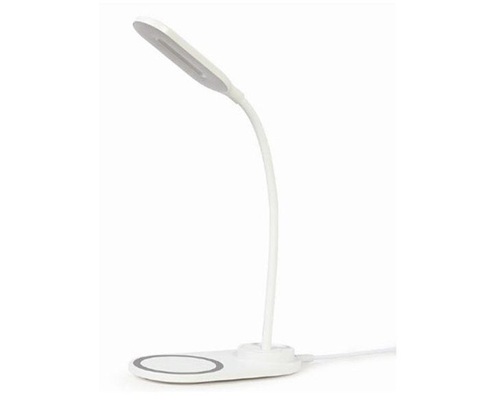GEMBIRD DESK LAMP WITH WIRELESS CHARGER WHITE 