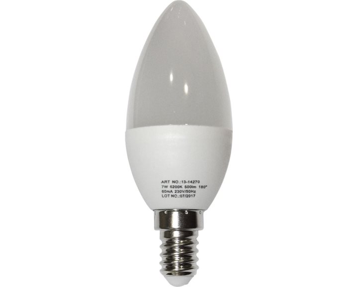 Λάμπα Lumen Led Κεράκι C37 MAT E14 7W 230V Ψυχρό 3200Κ