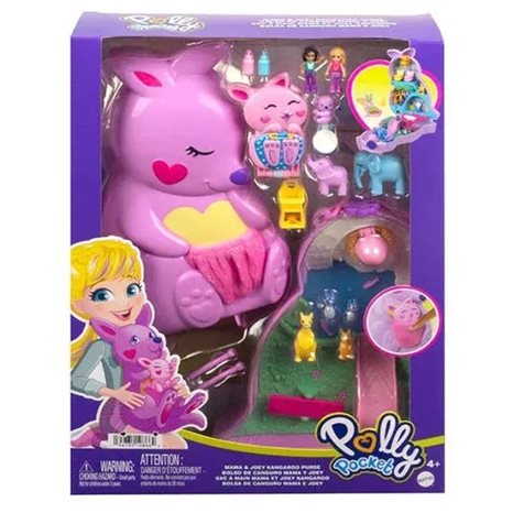 Mattel Polly Pocket Mini - Τρέντι Τσαντάκι Mama and Joey Kangaroo