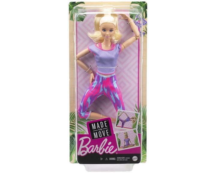 Mattel Barbie Νέες Αμέτρητες Κινήσεις Purple Dye Pants Blonde Doll