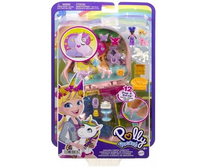 Mattel Polly Pocket Mini - ο Κοσμος της Polly Σετακια Camp Adventure Llama Compact
