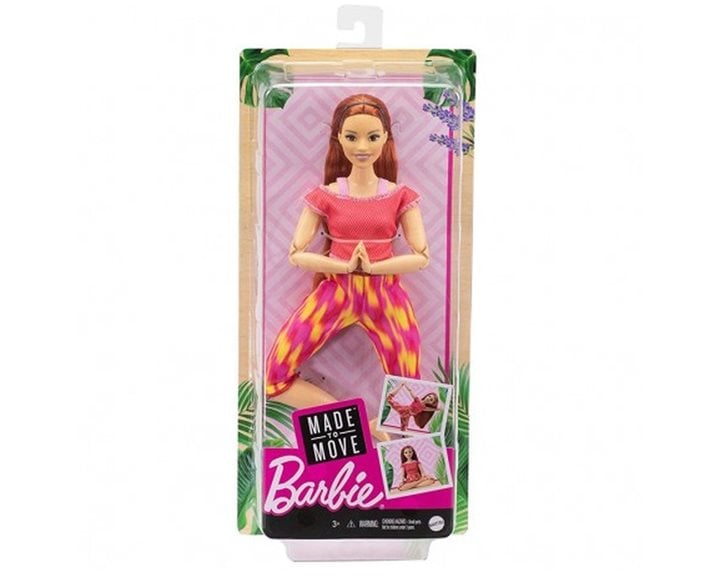 Mattel Barbie Νέες Αμέτρητες Κινήσεις Pink Dye Pants Red Hair Curvy Doll