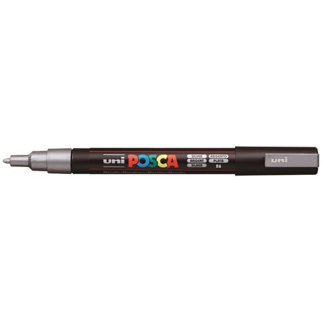 Mαρκαδόρος Uni Posca PC-3M Ασημί