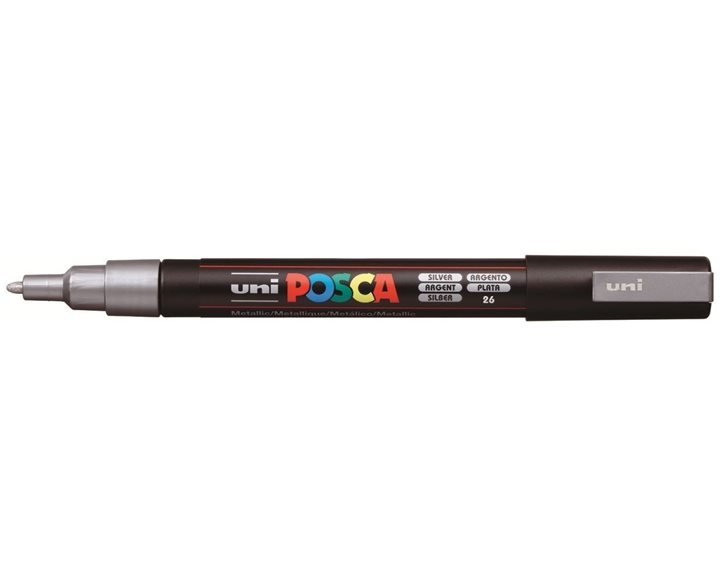 Mαρκαδόρος Uni Posca PC-3M Ασημί