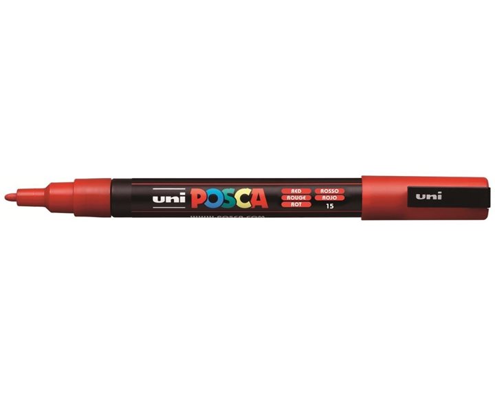 Mαρκαδόρος Uni Posca PC-3M Κόκκινο