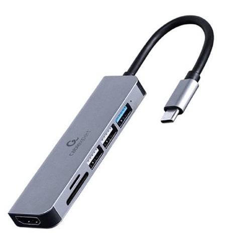 CABLEXPERT USB TYPE-C 6IN1 MULTI-PORT ADAPTER (HUB+HDMI+CARD READER)