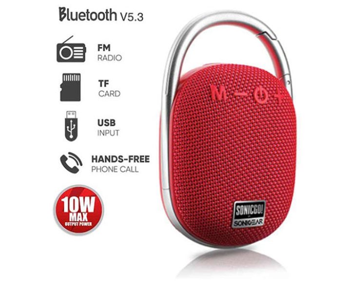 SONIC GEAR BT5.3 PORTABLE WIRELESS SPEAKER WITH FM RED