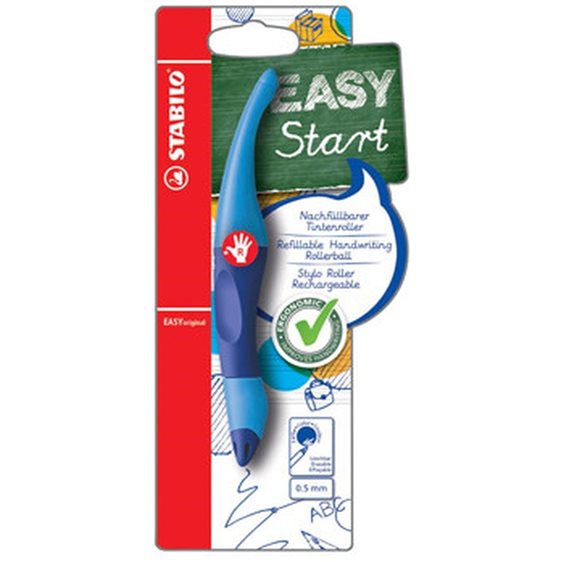 Μαρκαδόρος/Στυλό Roller Stabilo Easy Ergo 0.5mm Blue/Blue Right Handed