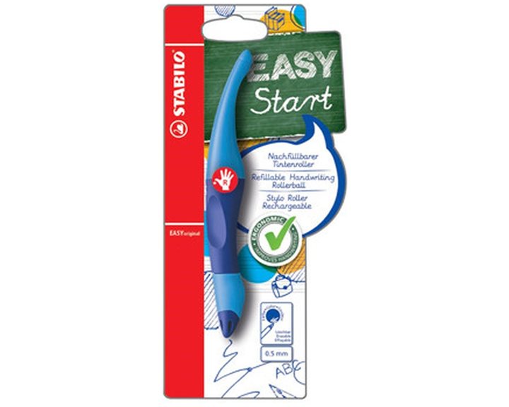 Μαρκαδόρος/Στυλό Roller Stabilo Easy Ergo 0.5mm Blue/Blue Right Handed