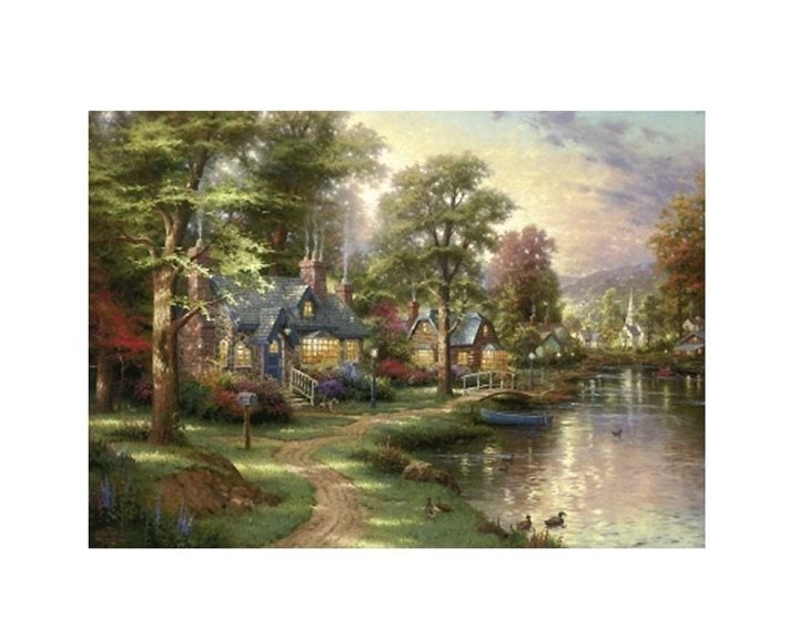 Πάζλ Schmidt Kinkade - Σπίτι στη λίμνη 1500τεμ..57452