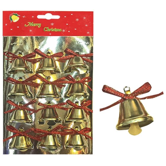 Καμπάνες Μεταλλικές Πακ=12τ 3x3cm Xmasfest 1131662
