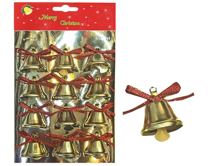 Καμπάνες Μεταλλικές Πακ=12τ 3x3cm Xmasfest 1131662