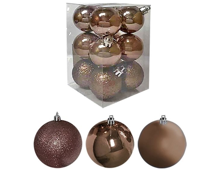 Μπάλες Μπρόνζε Μιξ Πακ=6τεμ Φ6 Φ6cm Xmasfest 1132553