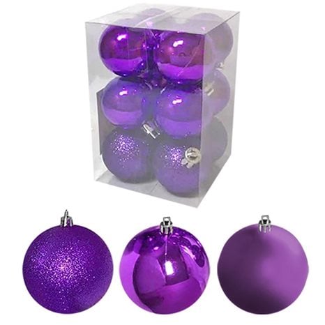 Μπάλες Μωβ Μιξ Πακ=6τεμ Φ6 Φ6cm Xmasfest 1132555
