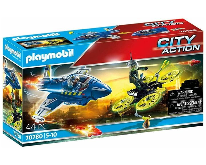 Playmobil City Action Καταδίωξη Drone Από Αστυνομικό Τζετ 70780