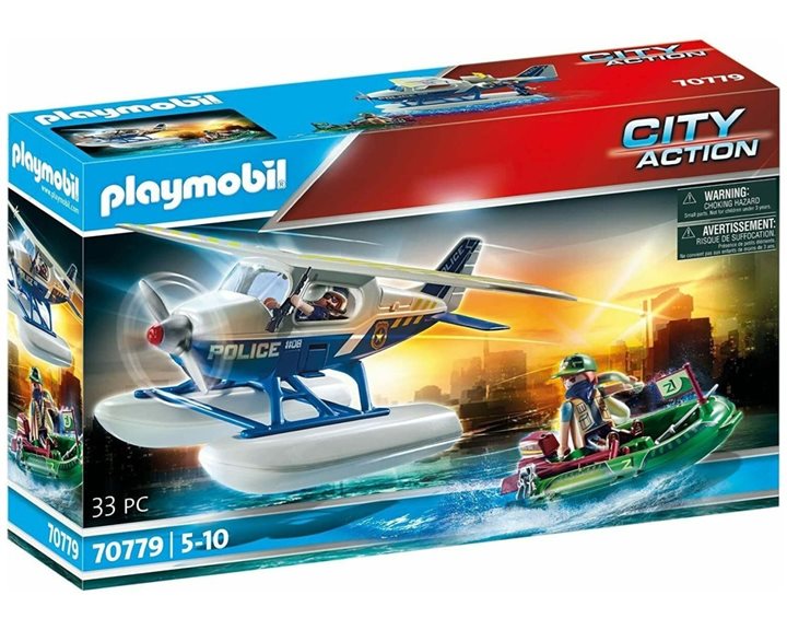 Playmobil City Action Καταδίωξη Λαθρέμπορου Από Αστυνομικό Υδροπλάνο 70779