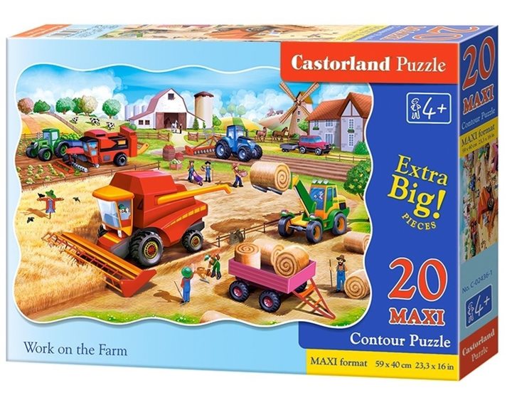Παζλ Castorland 20 Maxi Work On The Farm C-02436-1