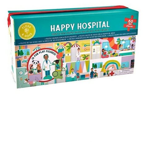 Παζλ Floss Rock 60τμχ Happy Hospital με 16 Pop Out Φιγούρες 44P6426