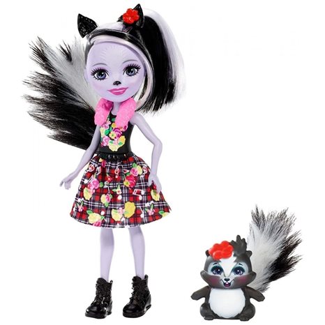 Mattel Enchantimals Κούκλα Και Ζωάκι Sage Skunk And Caper