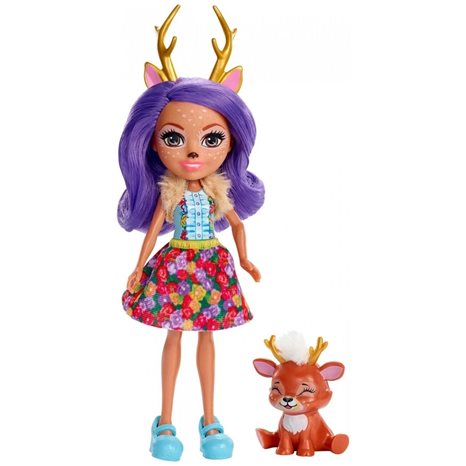 Mattel Enchantimals Κούκλα Και Ζωάκι Danessa Deer And Sprint