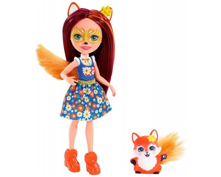 Mattel Enchantimals Κούκλα Και Ζωάκι Felicity Fox And Flick