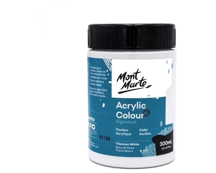 Ακρυλικό Mont Marte 300ml Studio Acrylic Titanium White
