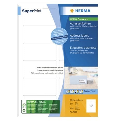 Ετικέτα Herma 88.9x46.6 100Φ No4666