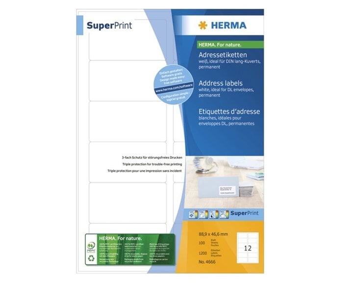 Ετικέτα Herma 88.9x46.6 100Φ No4666