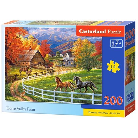 Παζλ Castorland 200μχ 40x29cm Horse Valley Farm B-222124