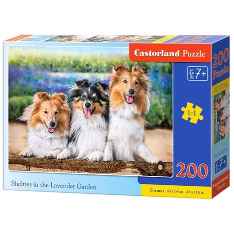 Παζλ Castorland 200μχ 40x29cm Shelties In The Lavender Garden B--222117