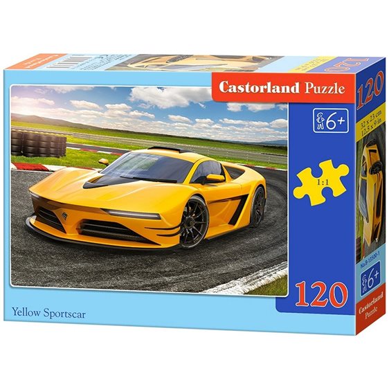 Παζλ Castorland 120 τμχ. Yellow Sportscar 32x23cm B-13500-1